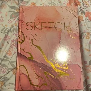 Pink marble like sketch book